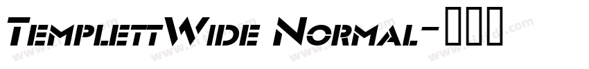 TemplettWide Normal字体转换